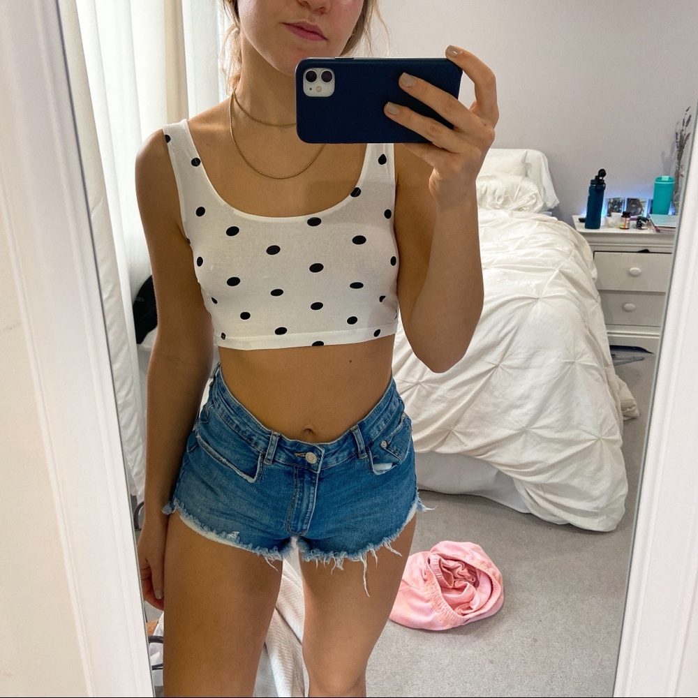 Polka Dot Crop Top